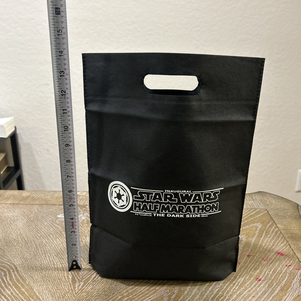 Disney Star Wars Half Marathon The Dark Side Inaugural Event Tote Reusable Bag - Picture 2 of 4